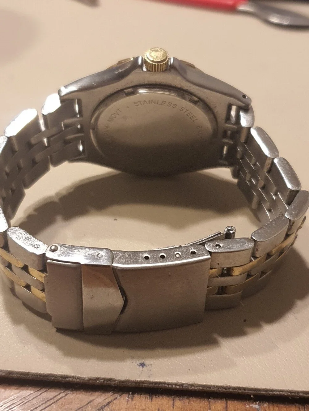 Auburn Tigers Silver/Goldtone Stainless Steel Collegiate Men's Watch w/Date